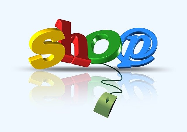 propojený název shop s počítačovou myší – nákup on line